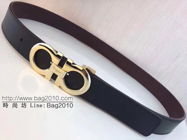 菲拉格慕男士皮帶 Ferragamo雙面牛皮爆款腰帶  jjp2218